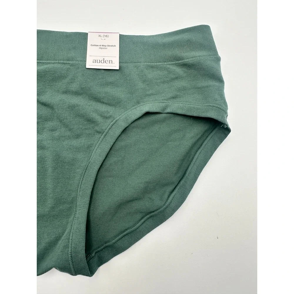 Auden 4-Way Stretch Hipster Panties‎ NWT Size XL Teal Green